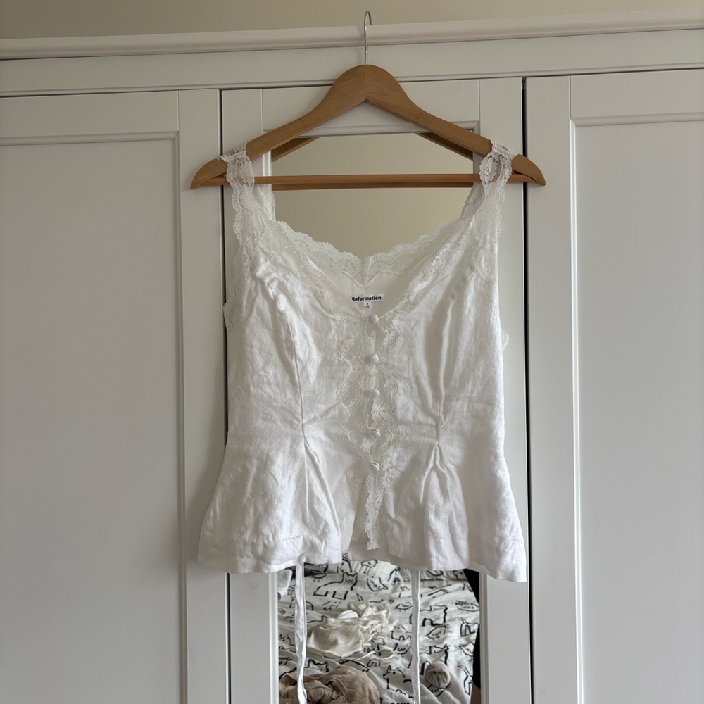 Reformation Josefina Linen Top